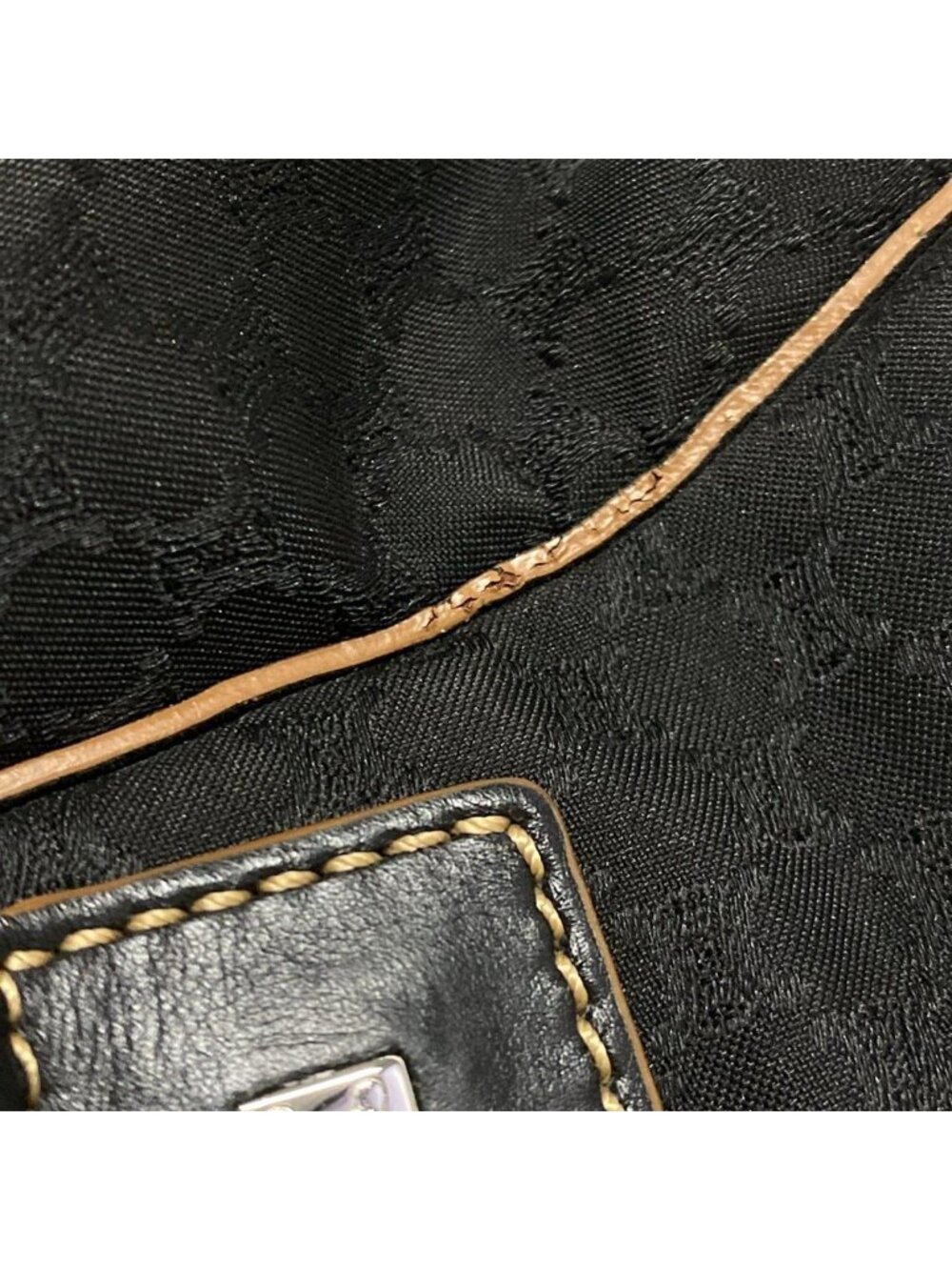 ★SOLD★ Celine Boston Bag Macadam Pattern Black Leather - Picture 13 of 15